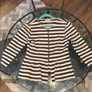 Peplum Striped Jacket